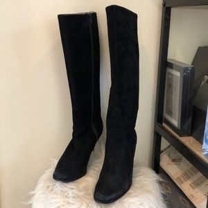 Ellen Tracy Black Suede Boots